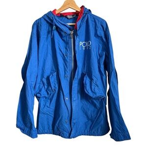 Vintage Ralph Lauren Polo 1992 Blue Stadium Jacket Mens Small